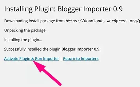 Εγκατάσταση plugin Blogger to WordPress importer 