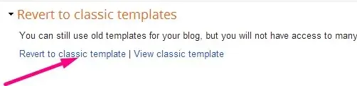Σύνδεσμος αλλαγής template σε classic στο Blogger