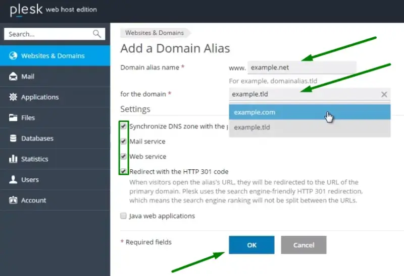 domain-alias-parameters-setup