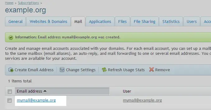 Select - Email Account