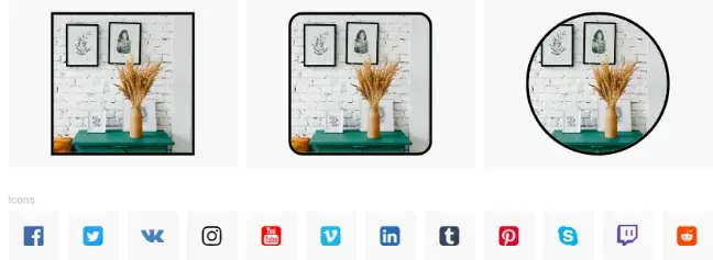 Επιλογές πλαισίου εικόνων στο Site Pro