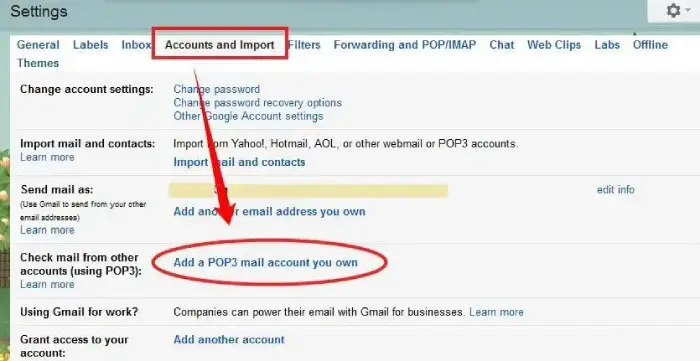 Εισαγωγή email λογαριασμού σε gmail client με POP3