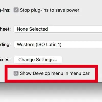 Εκκαθάριση cache στο browser Safari